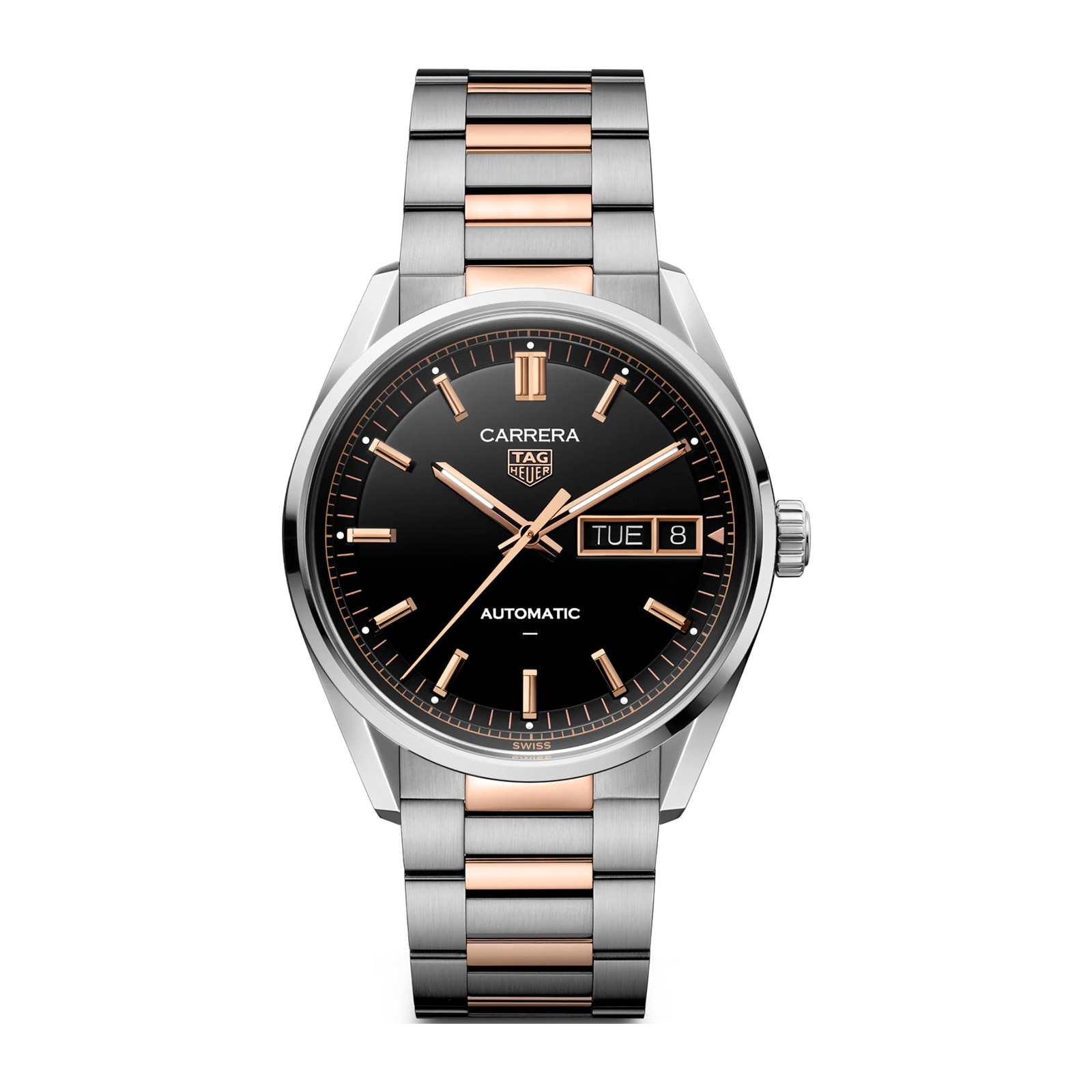 Carrera Day-Date 41mm Mens Watch Black Rose Gold image