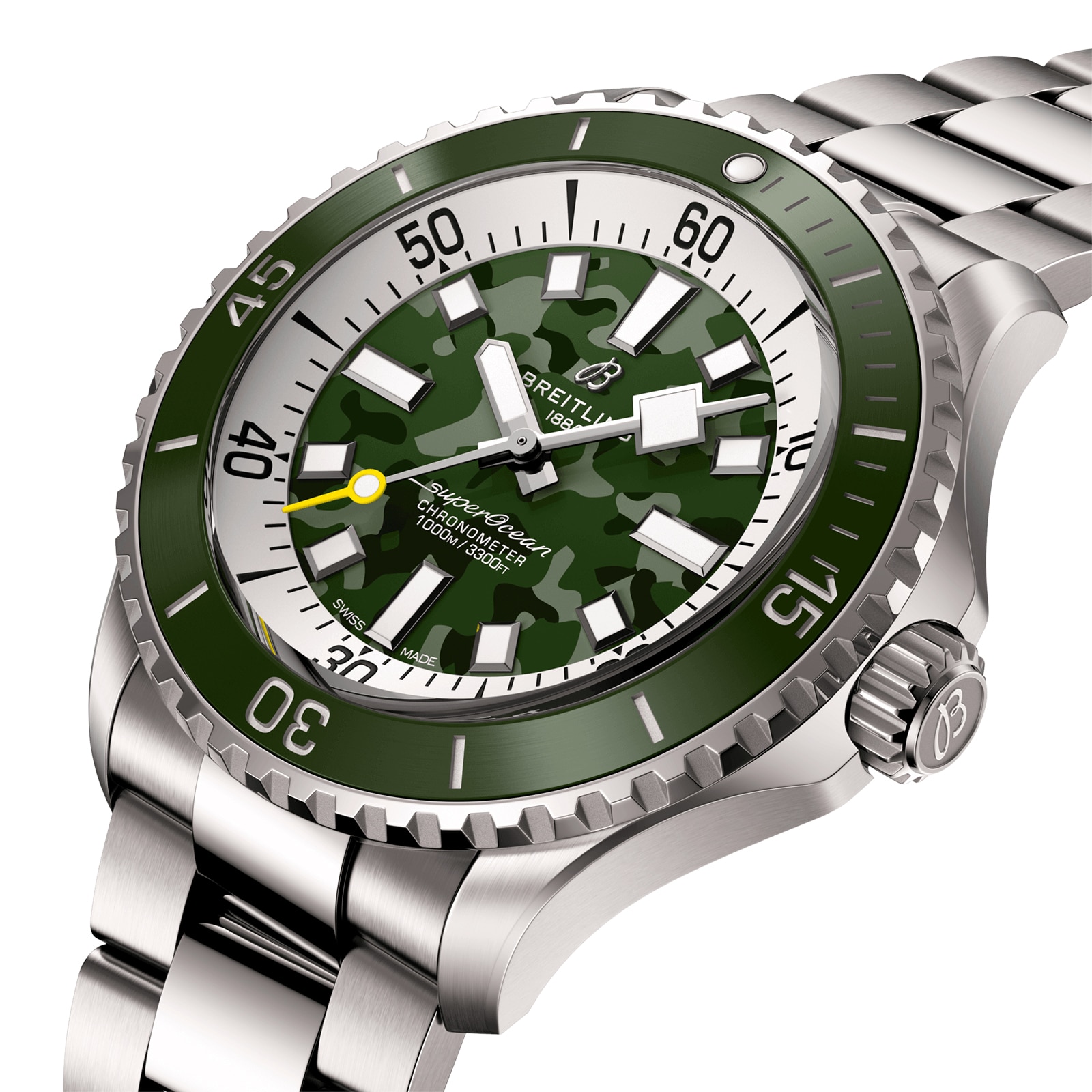 Breitling Superocean Automatic Super Diver 46mm Mens Watch Green
