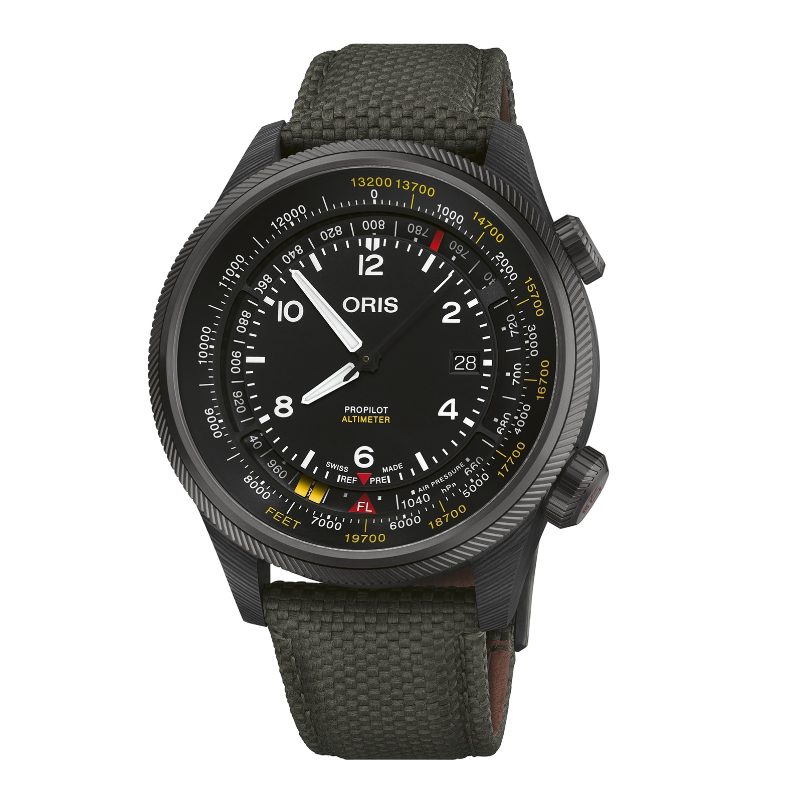 Oris Pro Pilot Altimeter 47mm Mens Watch - Altitude in Feet