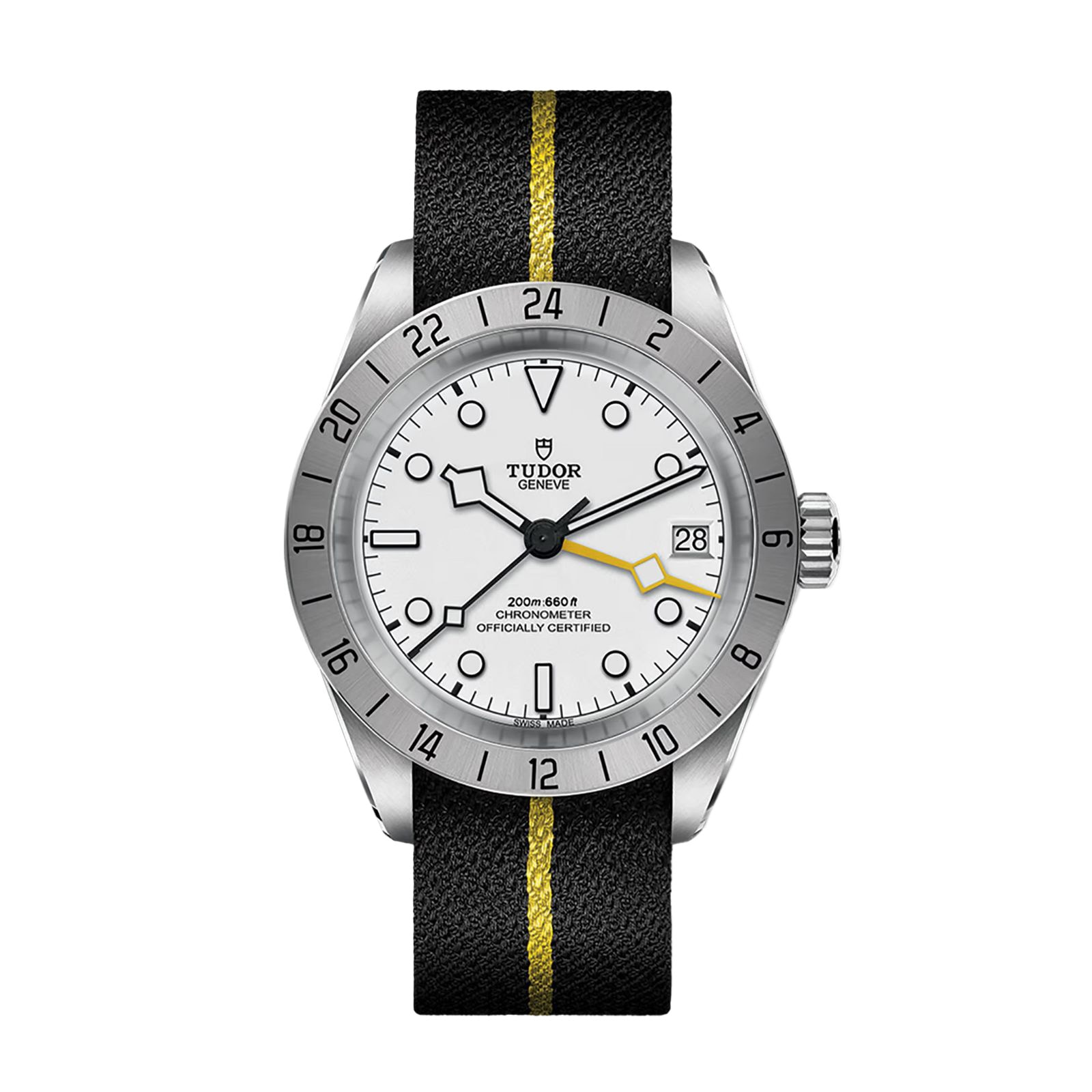 Black Bay Pro 39mm Steel Case Black Fabric Strap With Yellow Band image