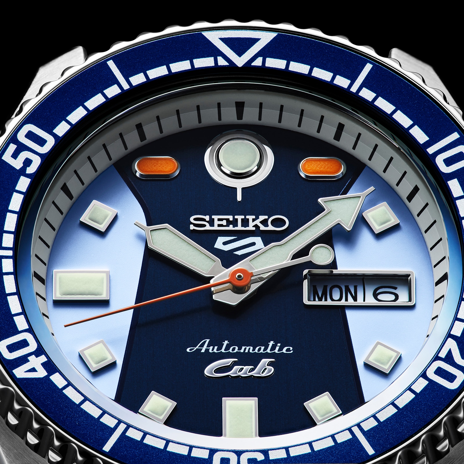 Seiko 5 Sports 5 Sports X Honda Super Cub Limited Edition 42.5mm Mens Watch Blue